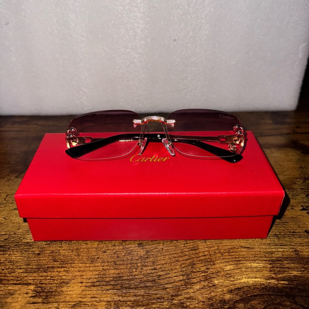 Cartier Red and Gold Men's Glasses